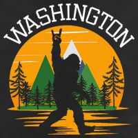 Washington Us State Bigfoot Sasquatch Adult Drive Performance Visor