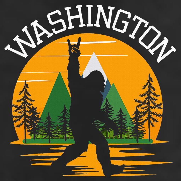 Washington Us State Bigfoot Sasquatch Adult Drive Performance Visor
