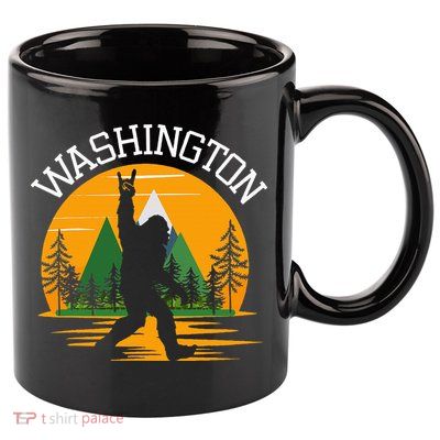 Washington Us State Bigfoot Sasquatch 11oz C Handle Ceramic Mug