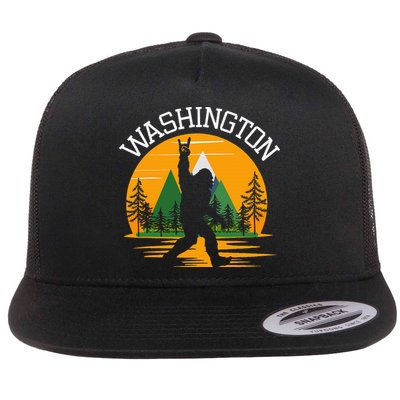 Washington Us State Bigfoot Sasquatch Flatbill Hat