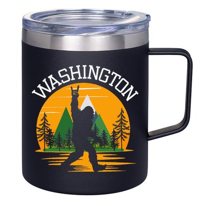 Washington Us State Bigfoot Sasquatch 12oz Stainless Steel Coffee Mug