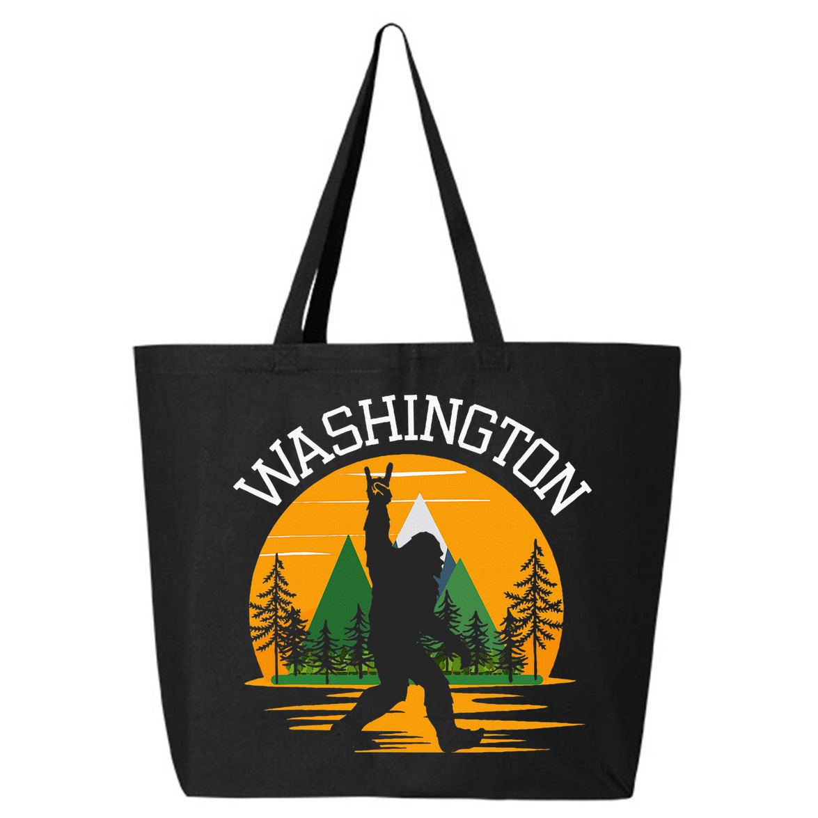 Washington Us State Bigfoot Sasquatch 25L Jumbo Tote