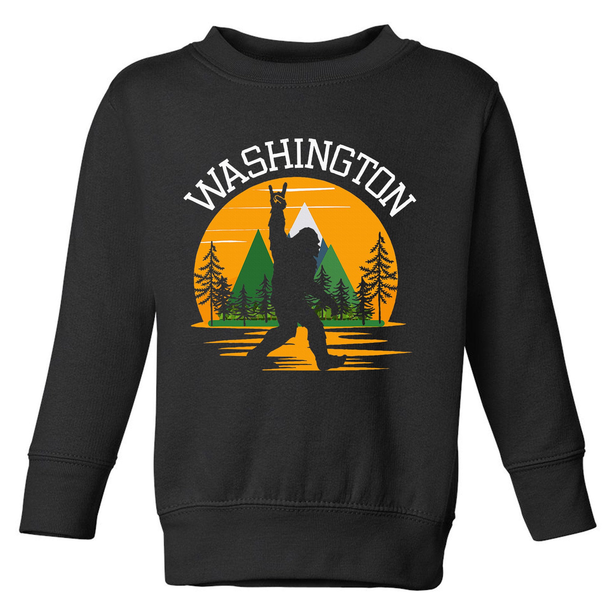 Washington Us State Bigfoot Sasquatch Toddler Sweatshirt