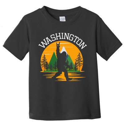 Washington Us State Bigfoot Sasquatch Toddler T-Shirt