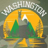 Washington Us State Bigfoot Sasquatch Legacy Tie Dye Trucker Hat