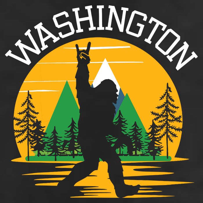 Washington Us State Bigfoot Sasquatch Cool Comfort Performance Bucket Hat