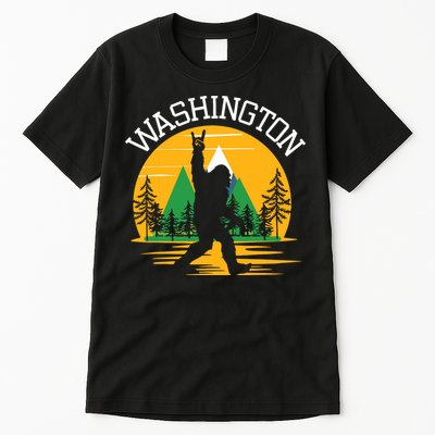 Washington Us State Bigfoot Sasquatch Tall T-Shirt