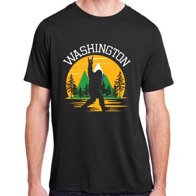 Washington Us State Bigfoot Sasquatch Adult ChromaSoft Performance T-Shirt