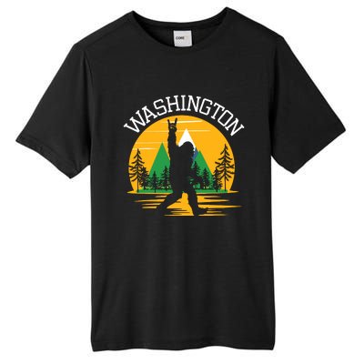 Washington Us State Bigfoot Sasquatch Tall Fusion ChromaSoft Performance T-Shirt