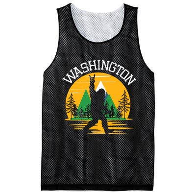 Washington Us State Bigfoot Sasquatch Mesh Reversible Basketball Jersey Tank