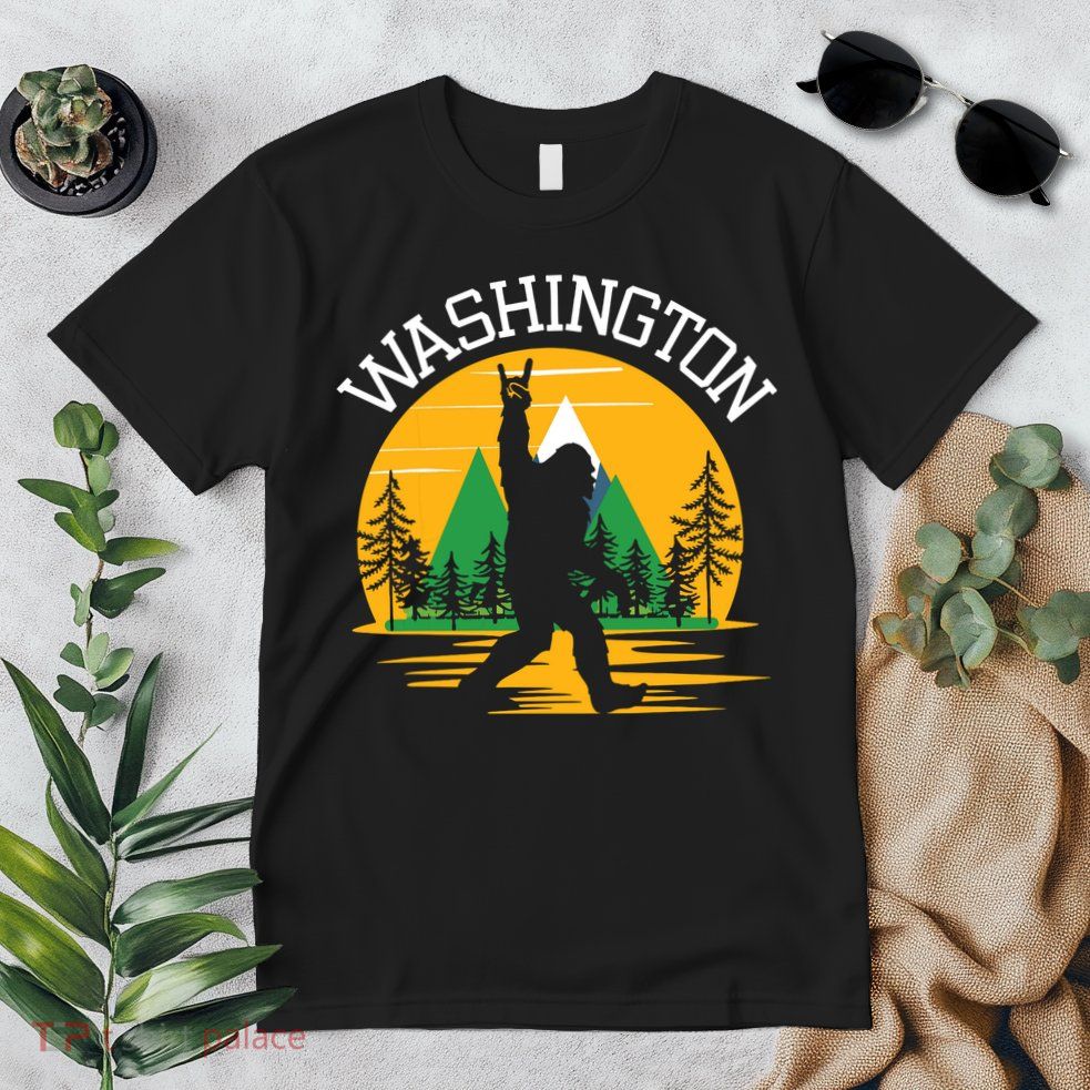 Washington Us State Bigfoot Sasquatch Premium T-Shirt