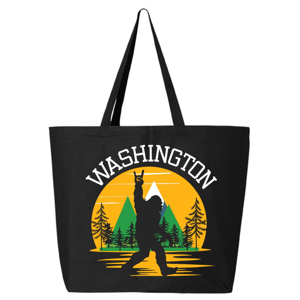 Washington Us State Bigfoot Sasquatch 25L Jumbo Tote