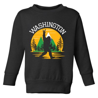 Washington Us State Bigfoot Sasquatch Toddler Sweatshirt