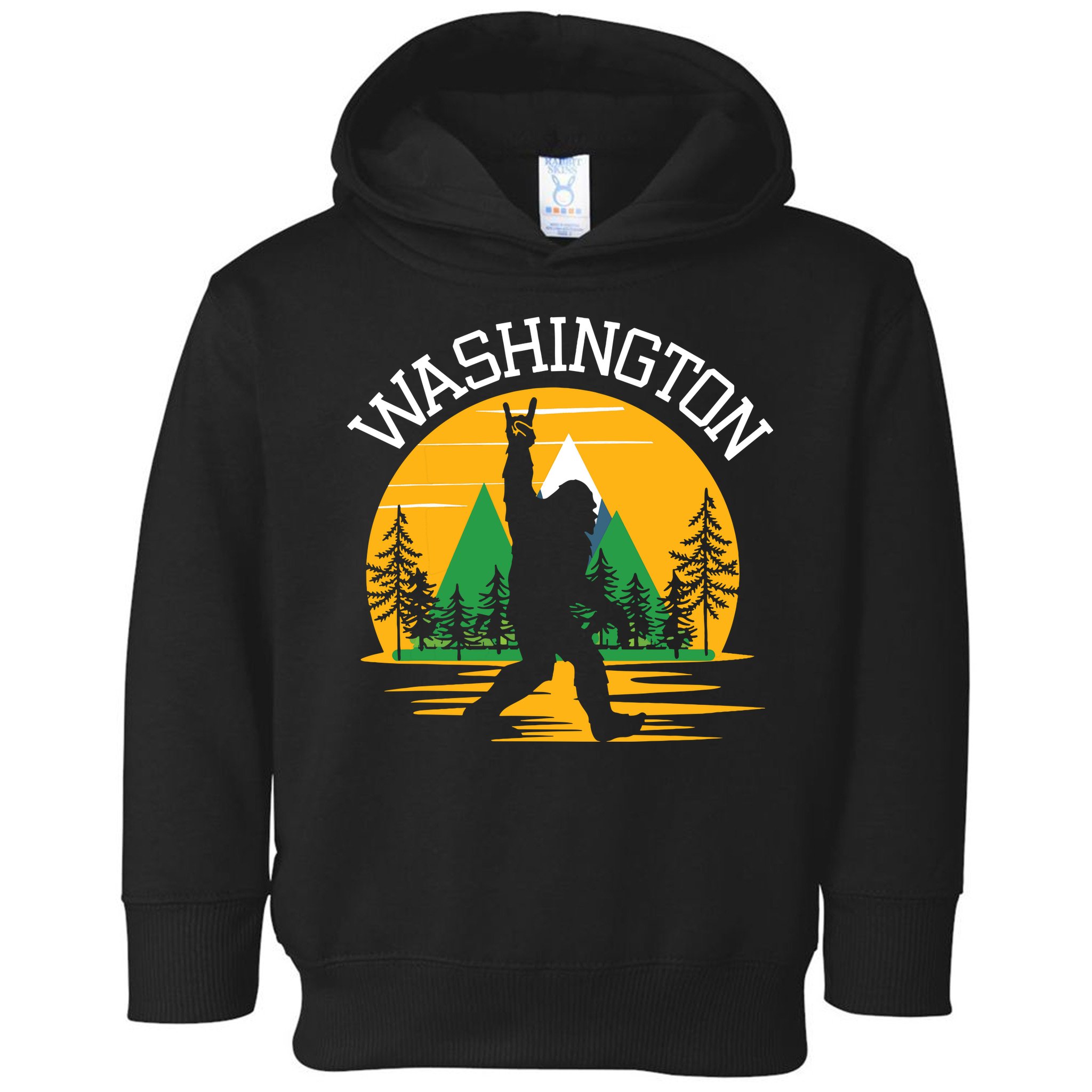 Washington Us State Bigfoot Sasquatch Toddler Hoodie