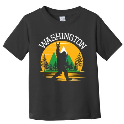 Washington Us State Bigfoot Sasquatch Toddler T-Shirt