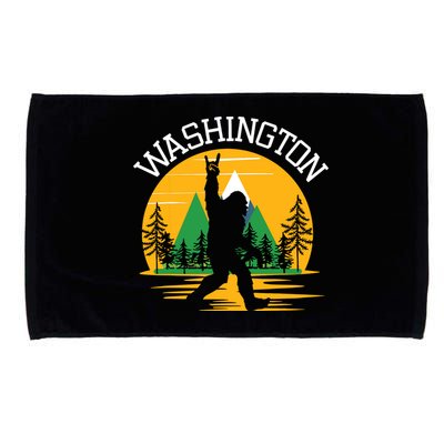 Washington Us State Bigfoot Sasquatch Microfiber Hand Towel