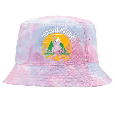 Washington Us State Bigfoot Sasquatch Tie-Dyed Bucket Hat