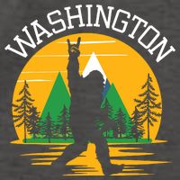 Washington Us State Bigfoot Sasquatch Vector Backpack