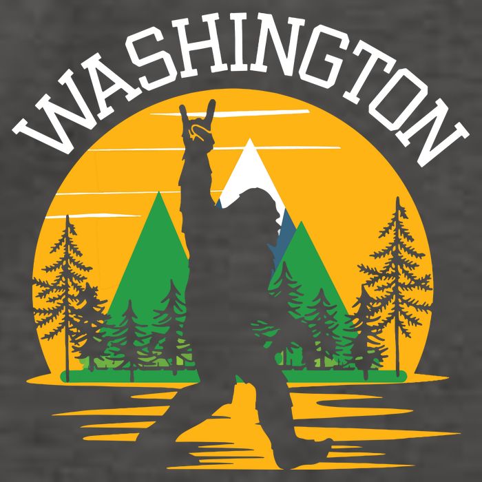 Washington Us State Bigfoot Sasquatch Vector Backpack