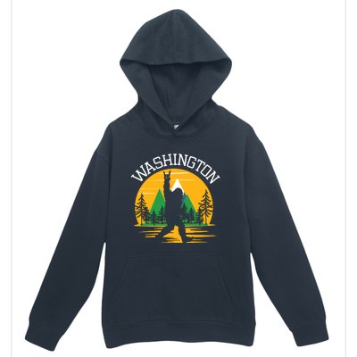 Washington Us State Bigfoot Sasquatch Urban Pullover Hoodie