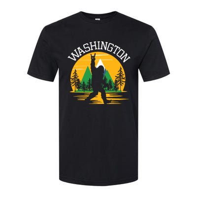 Washington Us State Bigfoot Sasquatch Softstyle CVC T-Shirt