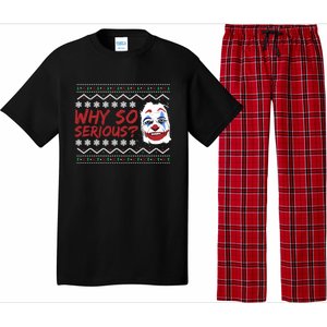 Why U So Serious? Laugh Clown Joker Christmas Ugly Funny Gift Pajama Set