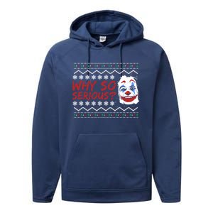 Why U So Serious? Laugh Clown Joker Christmas Ugly Funny Gift Performance Fleece Hoodie