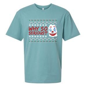 Why U So Serious? Laugh Clown Joker Christmas Ugly Funny Gift Sueded Cloud Jersey T-Shirt