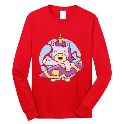 Wakeboarding Unicorn Surfing Long Sleeve Shirt