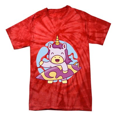 Wakeboarding Unicorn Surfing Tie-Dye T-Shirt