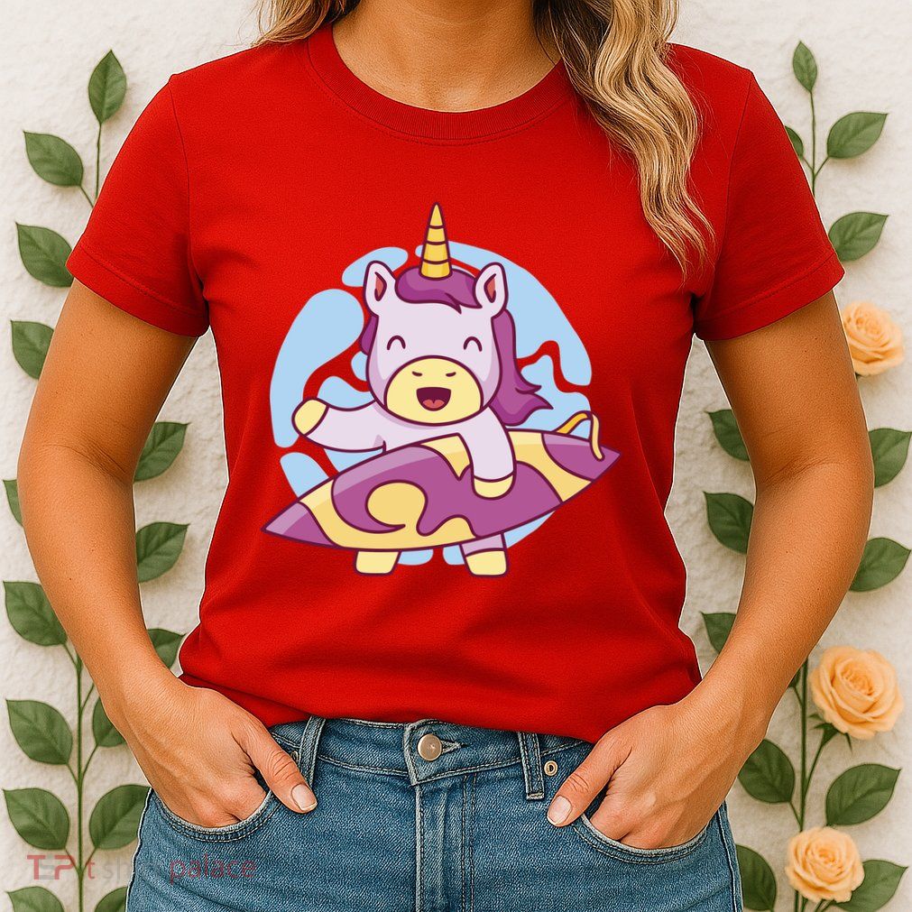 Wakeboarding Unicorn Surfing Womens T-Shirt