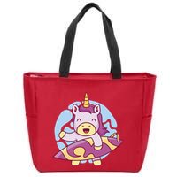 Wakeboarding Unicorn Surfing Zip Tote Bag