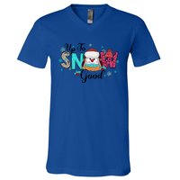 Winter Up To Snow Good Christmas Family Matching Gift V-Neck T-Shirt