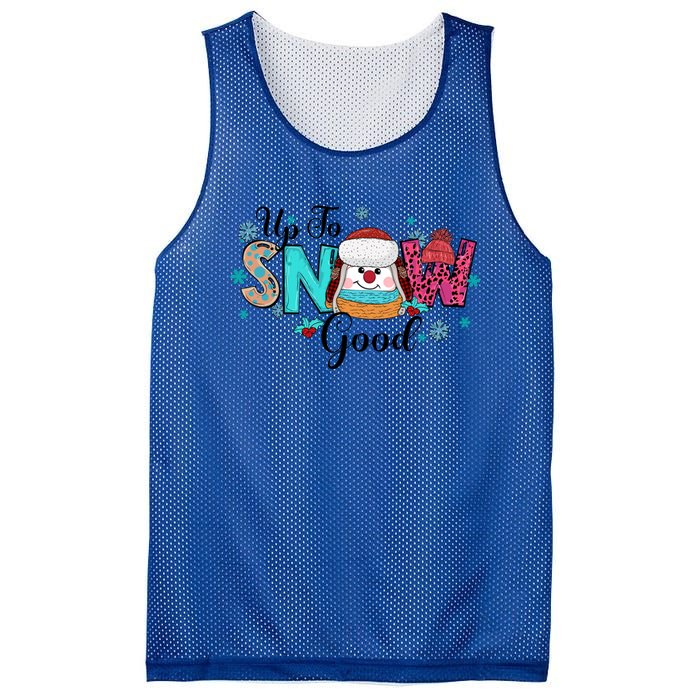 Winter Up To Snow Good Christmas Family Matching Gift Mesh Reversible Basketball Jersey Tank