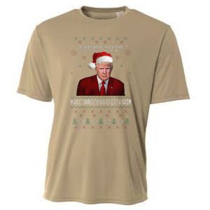 Women Unique Trump 2024 Mugshot Make Christmas Great Again Ugly Cooling Performance Crew T-Shirt