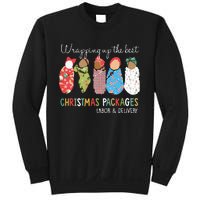 Wrapping Up The Best Christmas Packages Labor Delivery Nurse Sweatshirt