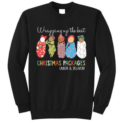 Wrapping Up The Best Christmas Packages Labor Delivery Nurse Sweatshirt