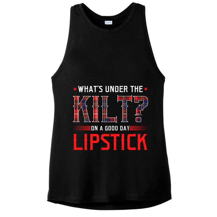 Whats Under The Kilt Funny Scotland Ireland Celtic Pride Gift Ladies PosiCharge Tri-Blend Wicking Tank