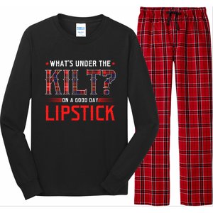 Whats Under The Kilt Funny Scotland Ireland Celtic Pride Gift Long Sleeve Pajama Set