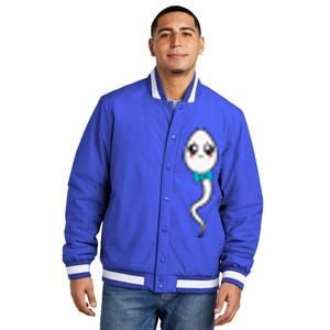 We Used To Live In Your Balls Fathers Day Cute Angry Sperm Gift Insulated Varsity Jacket