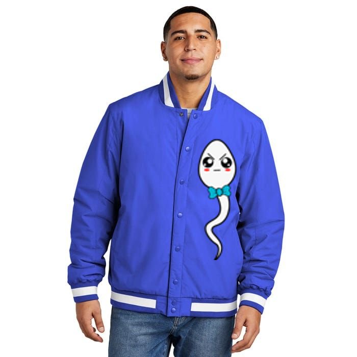 We Used To Live In Your Balls Fathers Day Cute Angry Sperm Gift Insulated Varsity Jacket