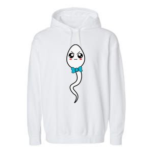 We Used To Live In Your Balls Fathers Day Cute Angry Sperm Gift Garment-Dyed Fleece Hoodie