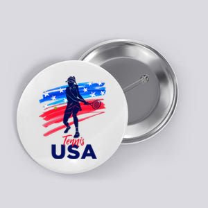 Wos Usa Tennis Support Tennis Lover Button