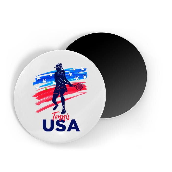 Wos Usa Tennis Support Tennis Lover Magnet