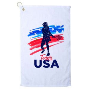 Wos Usa Tennis Support Tennis Lover Platinum Collection Golf Towel