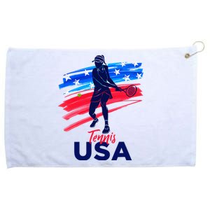 Wos Usa Tennis Support Tennis Lover Grommeted Golf Towel