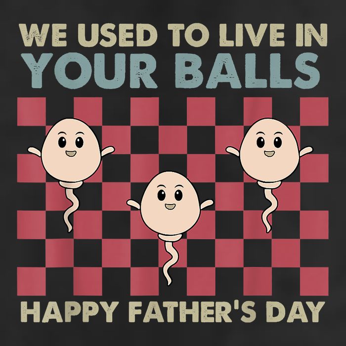 We Used To Live In Your Balls Happy Fathers Day Funny Cool Comfort Performance Bucket Hat