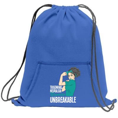 Warrior Unbreakable Trigeminal Neuralgia Awareness Gift Sweatshirt Cinch Pack Bag