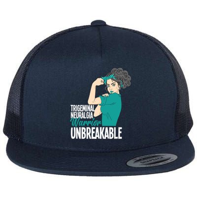 Warrior Unbreakable Trigeminal Neuralgia Awareness Gift Flat Bill Trucker Hat