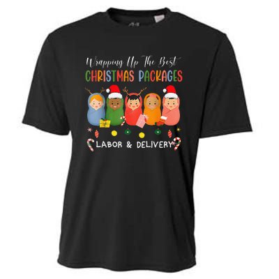 Wrapping Up The Best Christmas Packages Labor Delivery Nurse Cooling Performance Crew T-Shirt